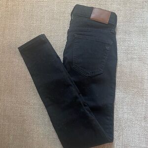 Madewell high rise black skinny jeans